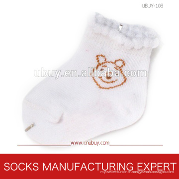 Chaussettes bébé en pur coton de dentelle (UBUY-108)